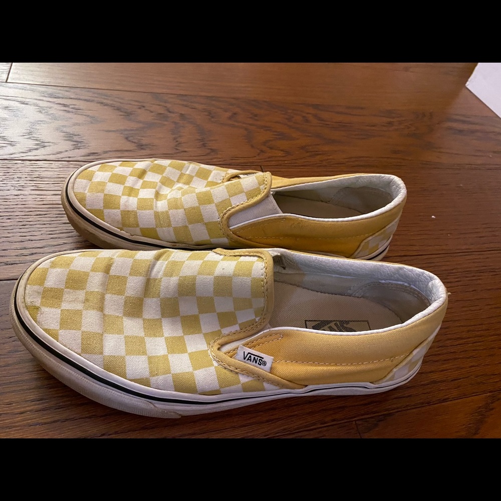 yellow checkered vans